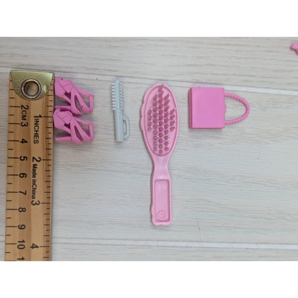 Barbie Doll Accessories Travel Lot Pink suitcase purses Brush Sunglasses shoes + - Picture 2 of 7